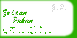 zoltan pakan business card